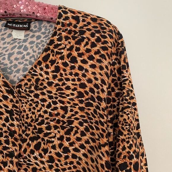 Vintage Leopard Print Button Up Size Medium - Picture 2 of 11